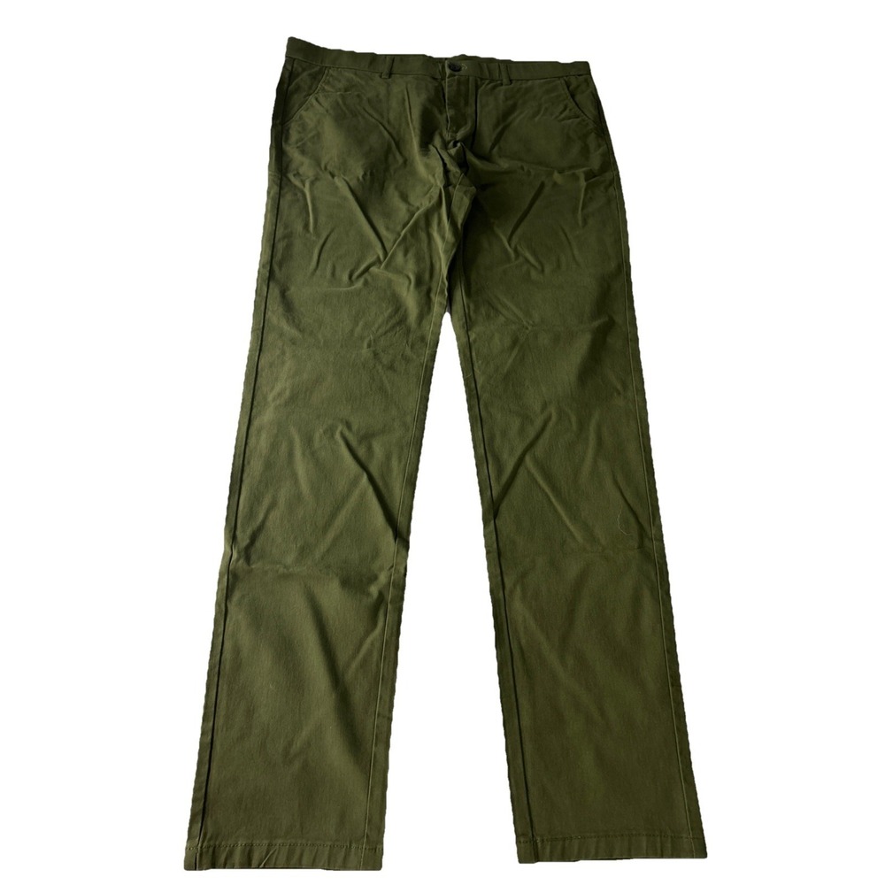 Plaid & Plain 819 Olive Men's Pants 38x34 Green